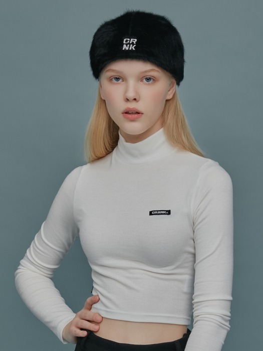 CROP BASIC TURTLENECK_WT