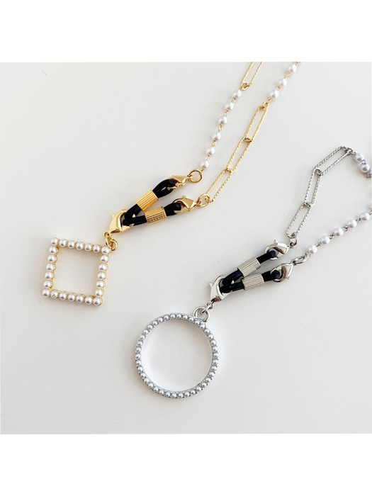 Edge Pearl Chain _ 2color (Gold/ Silver)