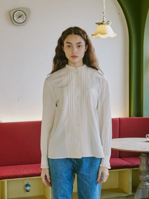 3in1 Grace Pintuck Blouse_Ivory