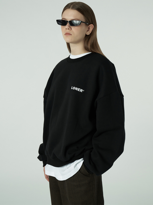 [L]Basic gmt sweatshirt-black