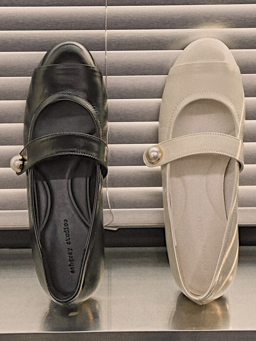 [단독]1107 Sally Pearl Strap Flat Shoes_6color