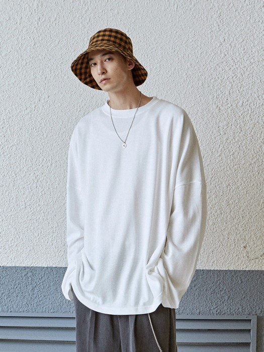 SOLID OVER LONG TEE_IVORY