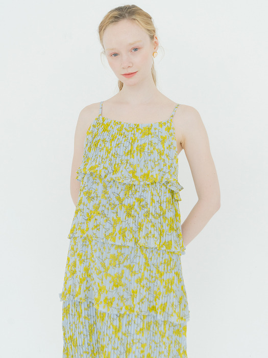 Chiffon Layered Maxi Dress : Floral