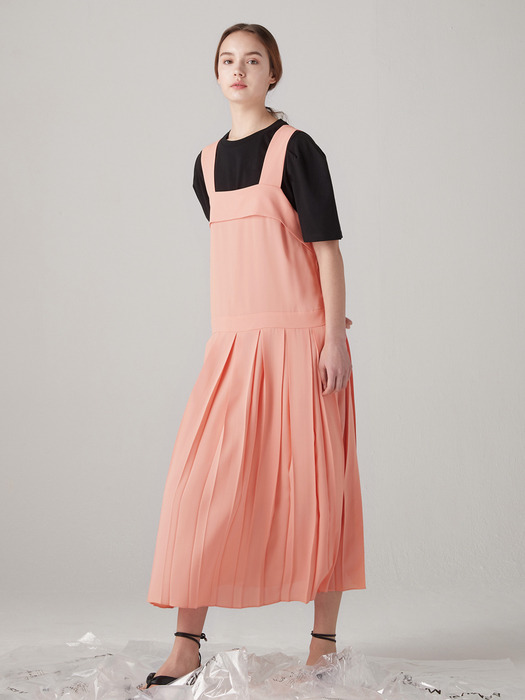 Joy layered dress - Coral