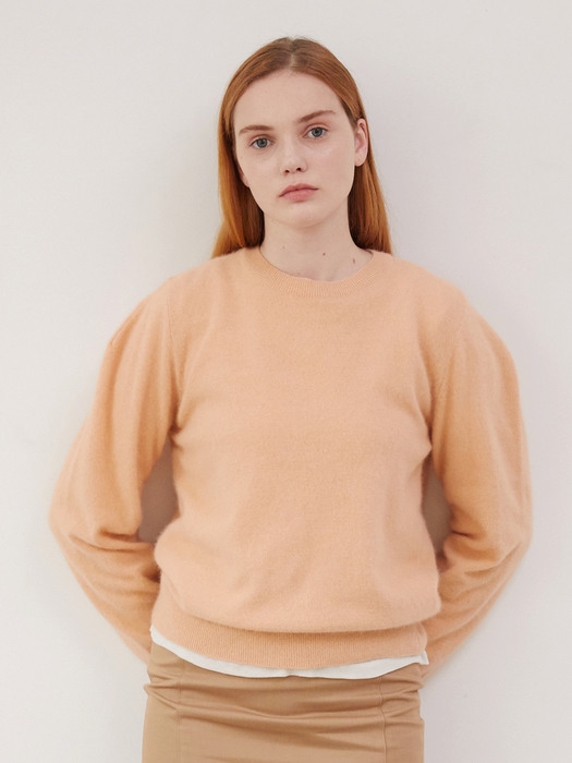 [BE:able] Raccoon blended pullover - Apricot