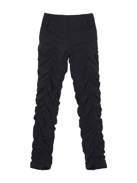 Shirring Nylon Pants in Black_VW0AL2100