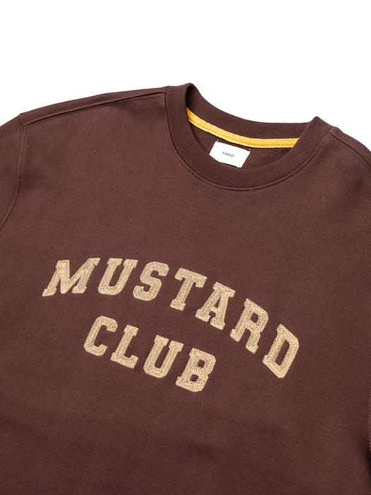 MUSTARD CLUB SWEATSHIRT(dark brown)