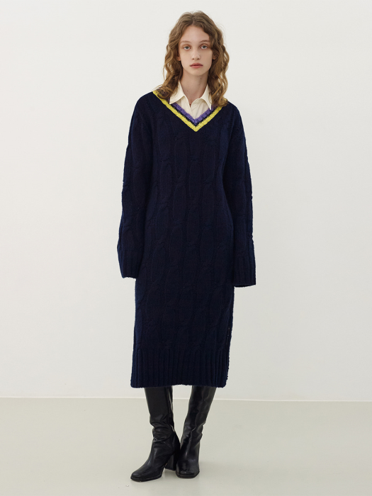 R LONG KNIT DRESS