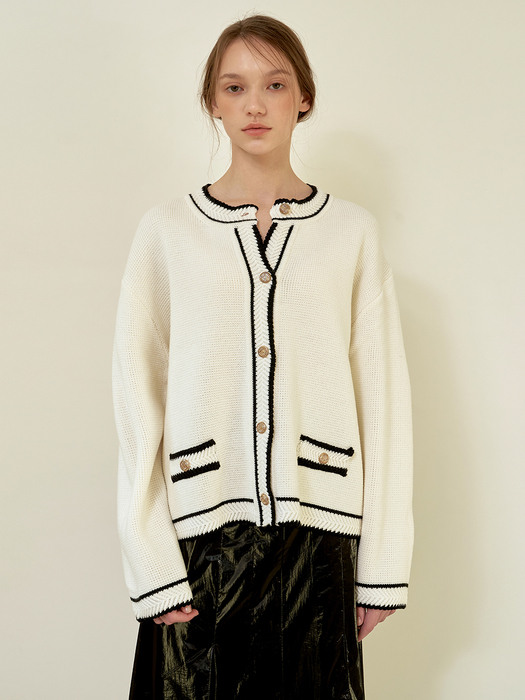 Coco Line Cardigan_Ivory