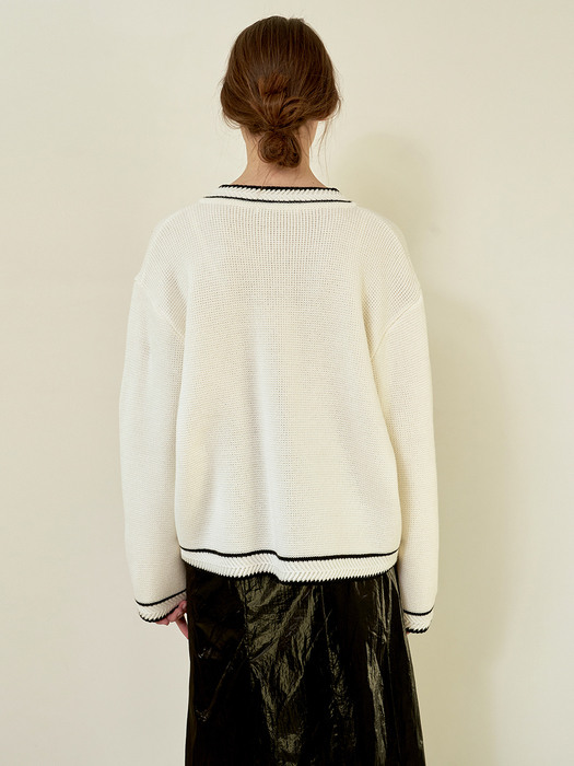 Coco Line Cardigan_Ivory