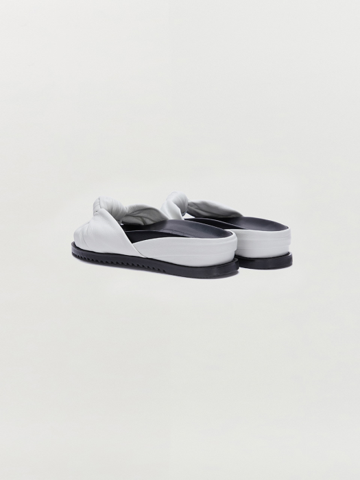 SOY Knotted Slide Sandal - White