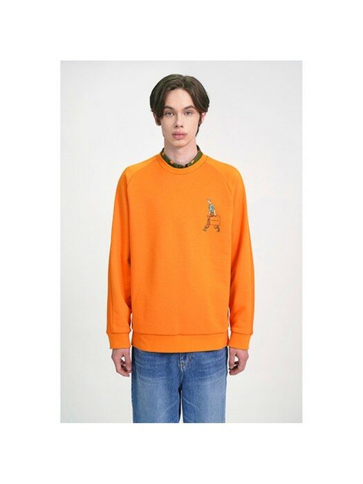 over fit walking man sweat shirt_CWTAS21172ORX