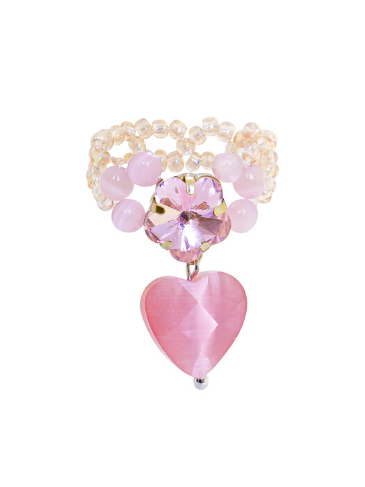 Pudding Beads Ring (Pink)