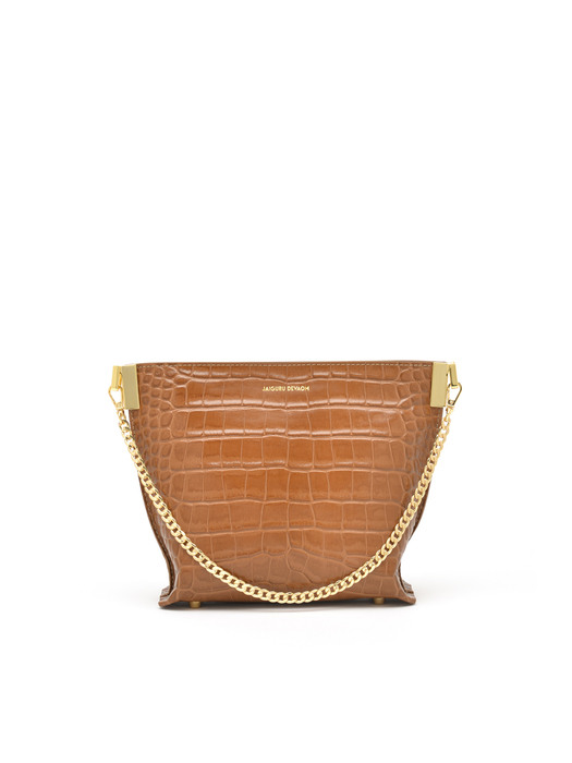 Mini Getty Bag_Croc Chestnut