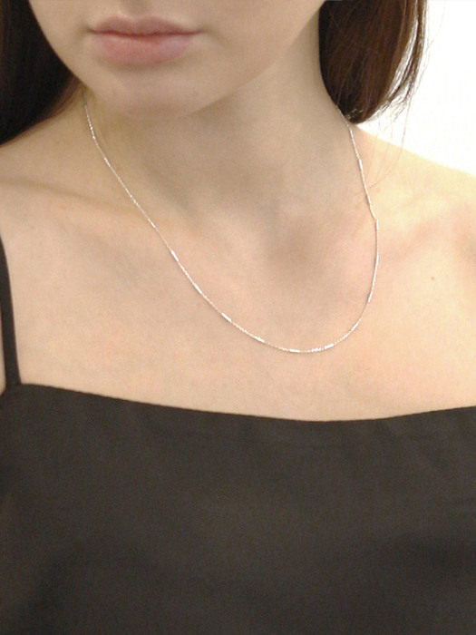 [Silver925] TN004 Repeat two chain detail necklace