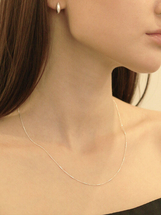 [Silver925] TN004 Repeat two chain detail necklace