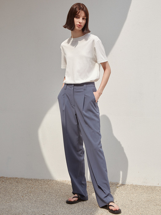 Belt Loop Pointed Pants [Blue]