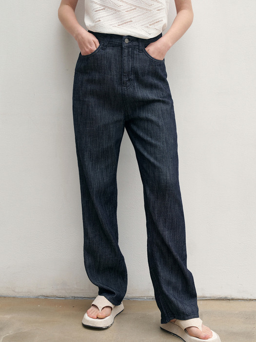 SLOP INDIGO DENIM PANTS