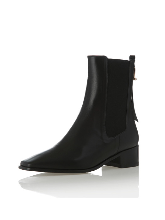 MD073 Square Point Chelsea boots-Black