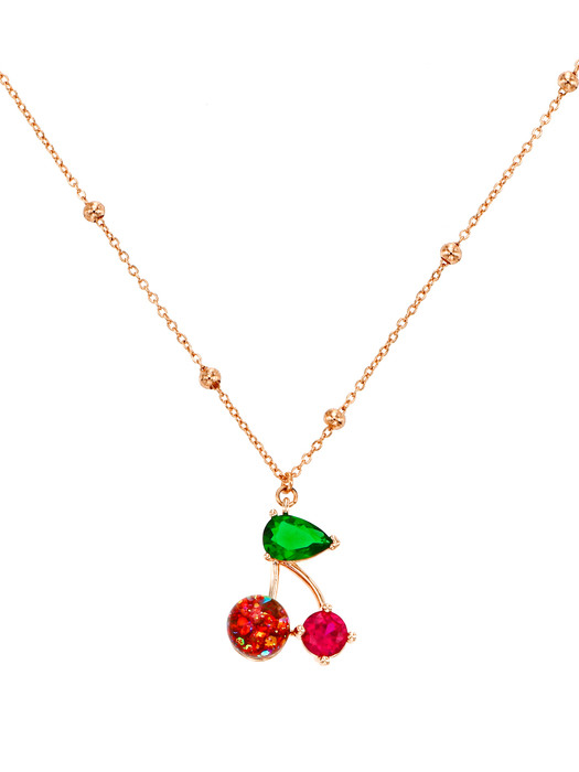 Cherry Snowball Necklace