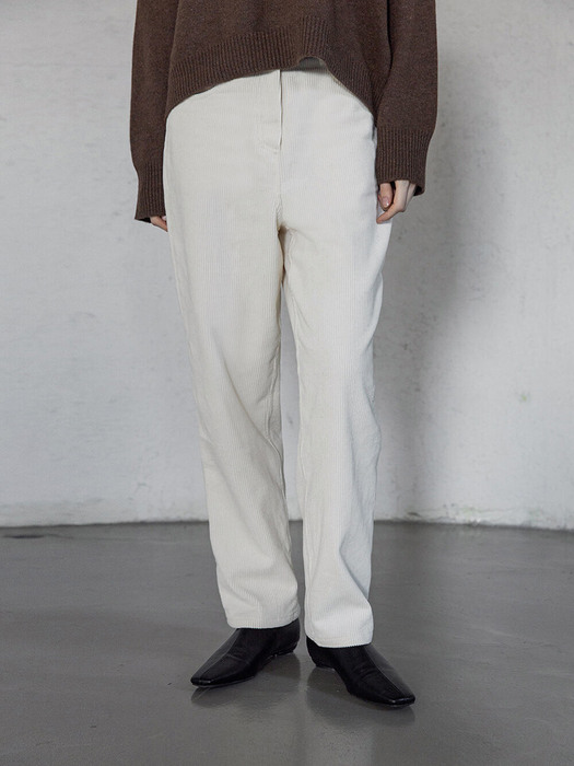 corduroy pants (ivory)