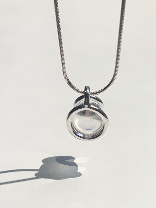 stem stone necklace-L-silver