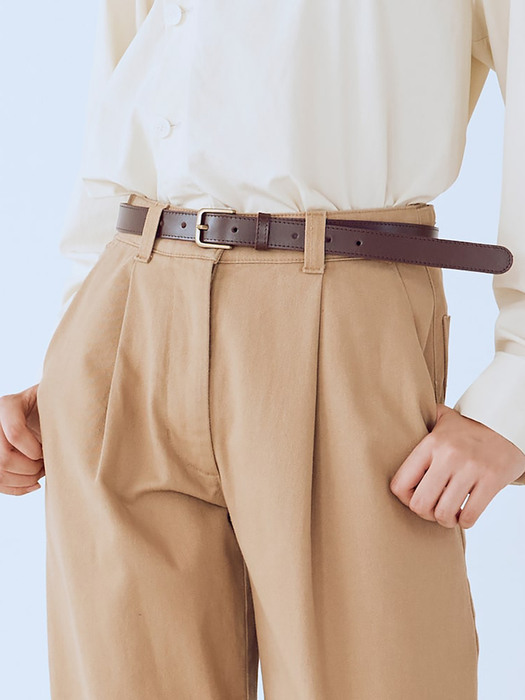 Essential Leather Belt  Brown (KE188OM01D)