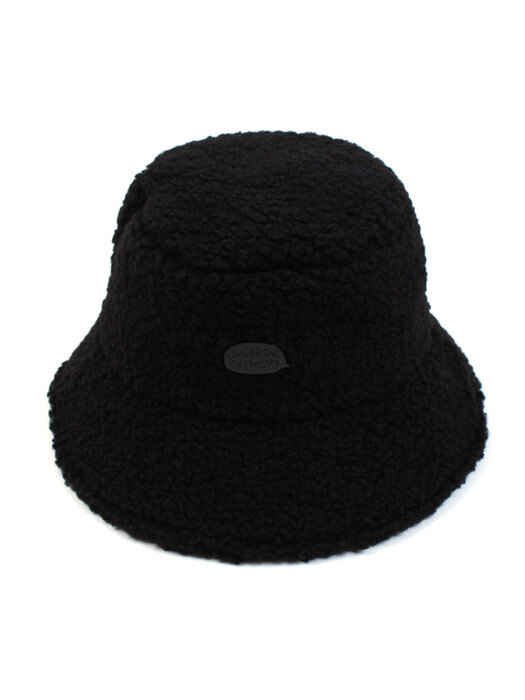 Fleece Black Bucket Hat 버킷햇