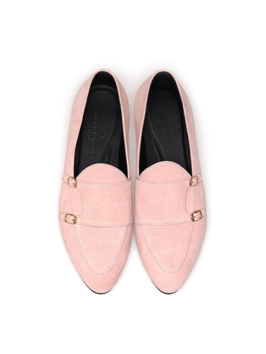 Buckle Loafers Pink Suede / ALCW004