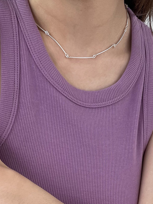 [silver925] bone necklace