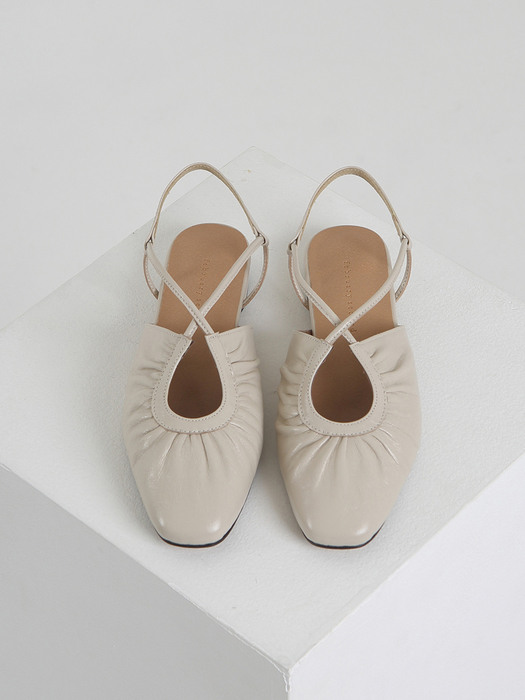 French ballet shoes Glossy Ivory