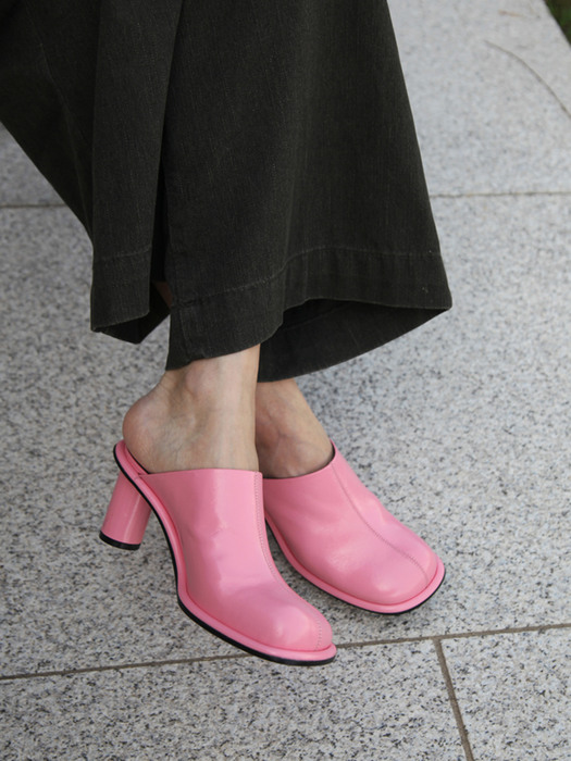 Julie Mules Leather Pink