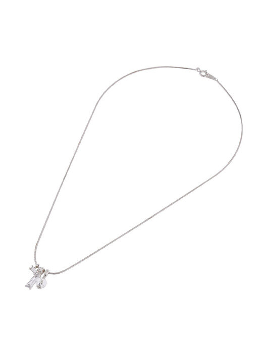 [GRAY Collection] Crystal Ball Pendants Set Slim Necklace