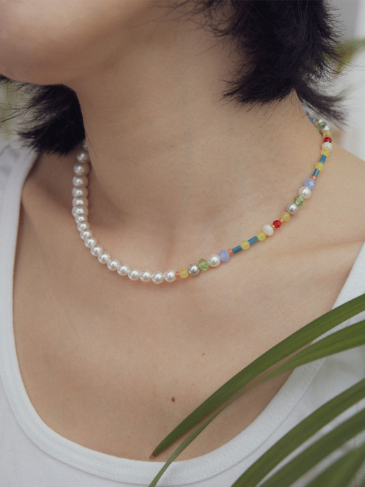 Summer tropical pop necklace