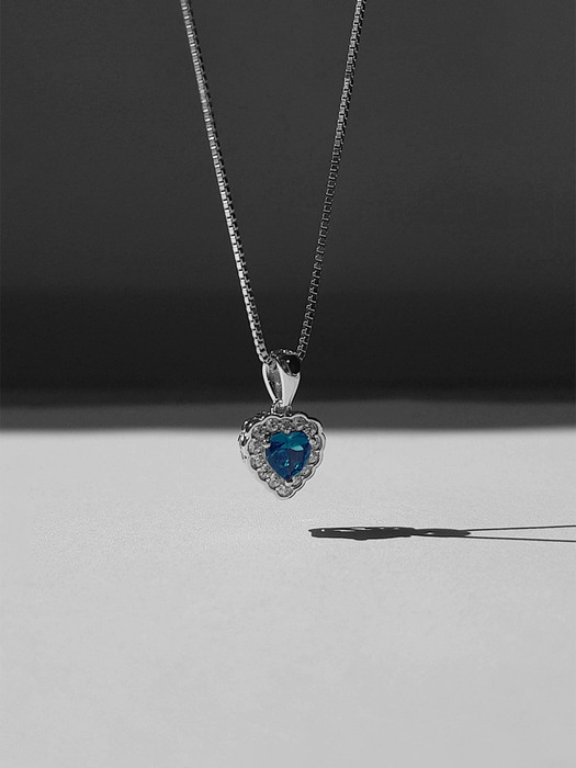 [Silver925] Moika Heart Necklace (muscari)
