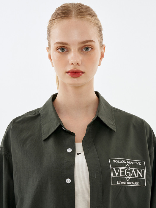 VEGAN OVERSIZED SHIRT 그린