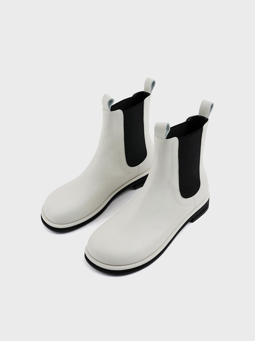 DREW rounded chelsea boots - 3color 2.8cm 라운드 레더 첼시부츠