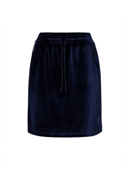 [EXCLUSIVE] MFG X VICTORIA VELVET SHORT SKIRT DARK NAVY