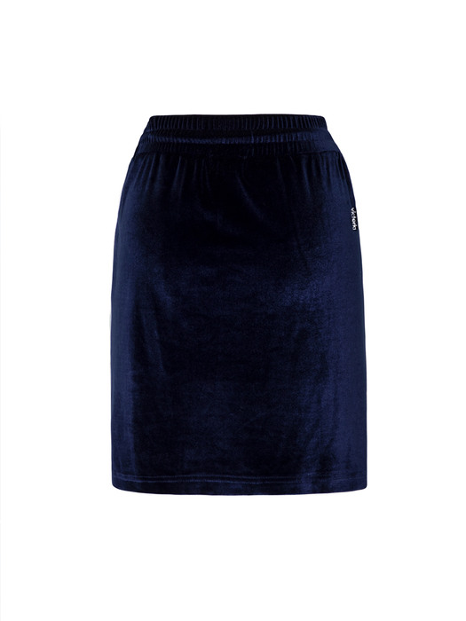 [EXCLUSIVE] MFG X VICTORIA VELVET SHORT SKIRT DARK NAVY