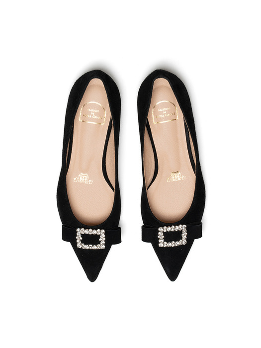 Crystal Suede Flats