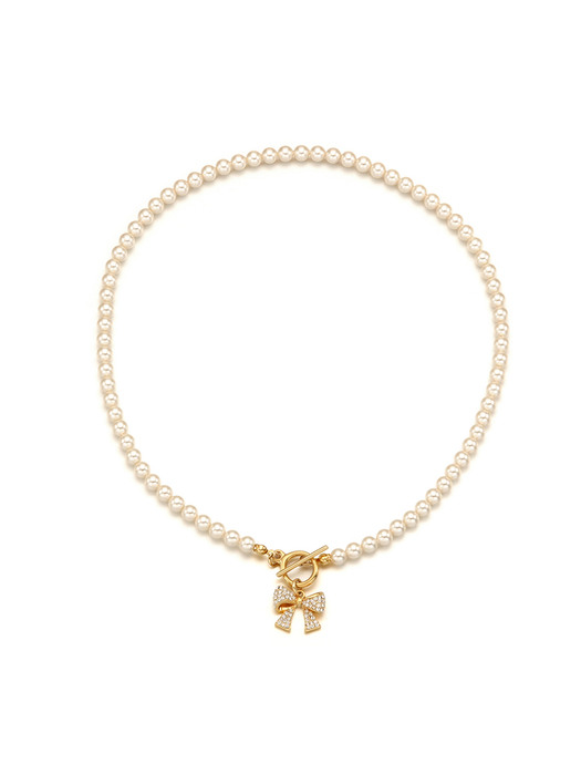 Twinkle Ribbon Pearl Necklace_VH229DNE004B