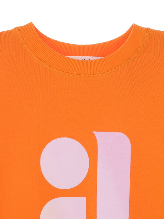 오렌지 로고프린트 면 긴팔티셔츠 (VLTS3B201O2)
