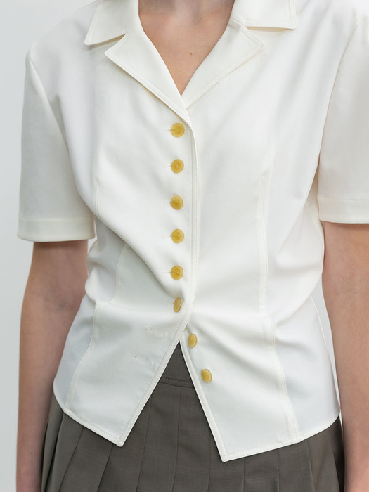 Collar Shirt Blouse White (JWBL3E902WT)