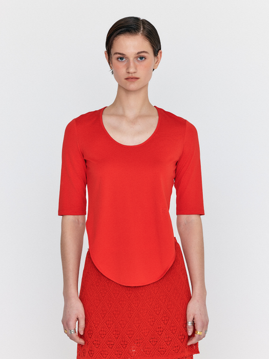 WOUO Open-Back T-shirt - Red