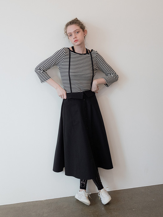 nylon full skirt (black)