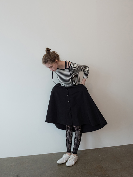 nylon full skirt (black)