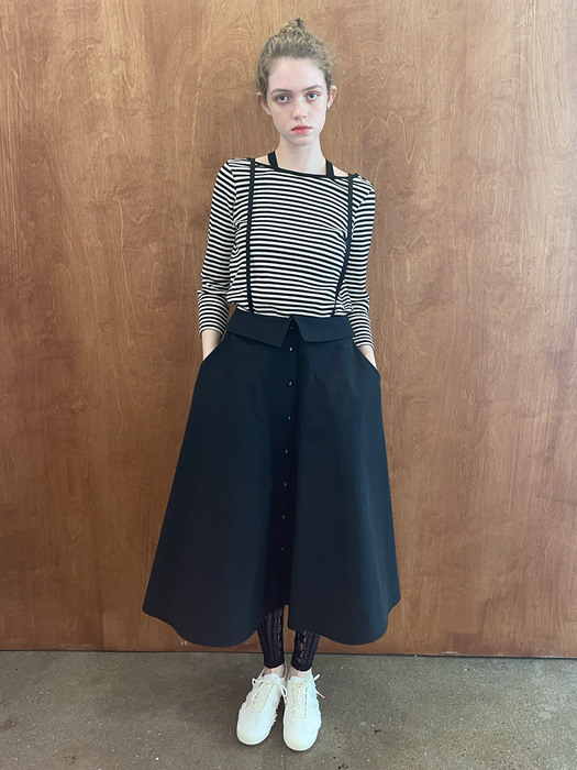 nylon full skirt (black)