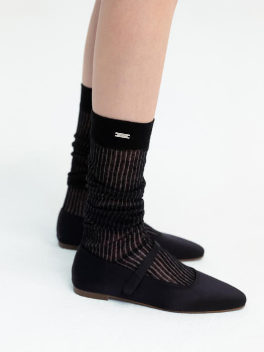 SEE-THROUGH KNEE SOCKS_TT3S706BK