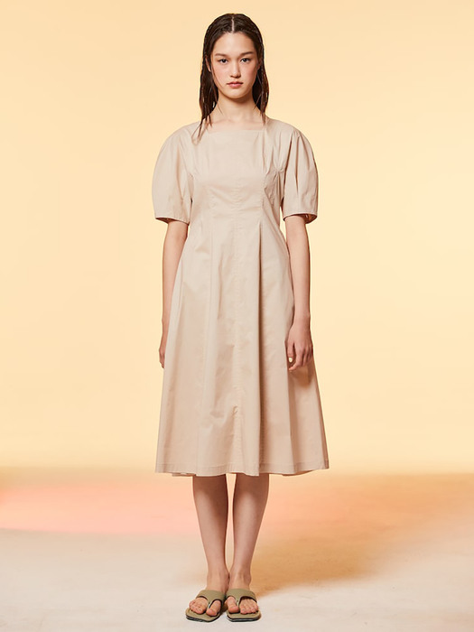 Volume Sleeve Dress  Light Beige (KE3371M05A)