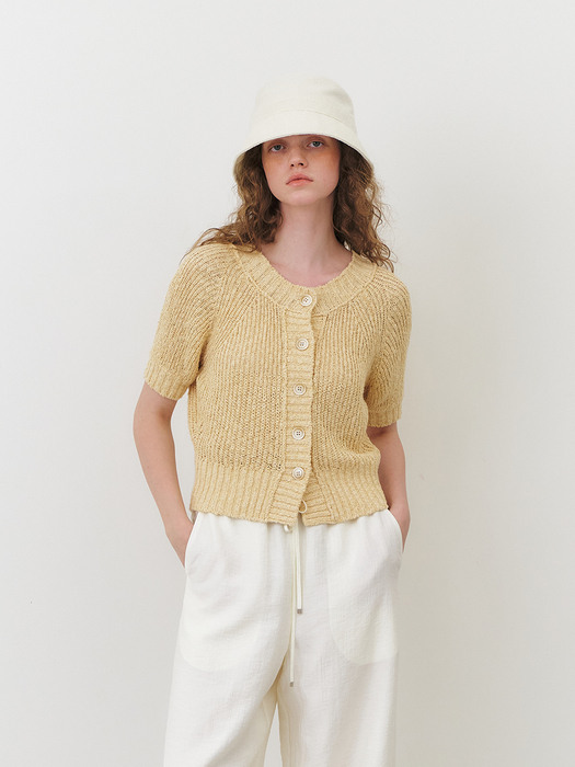 RTR ROUND NECK KNIT CARDIGAN_3COLORS